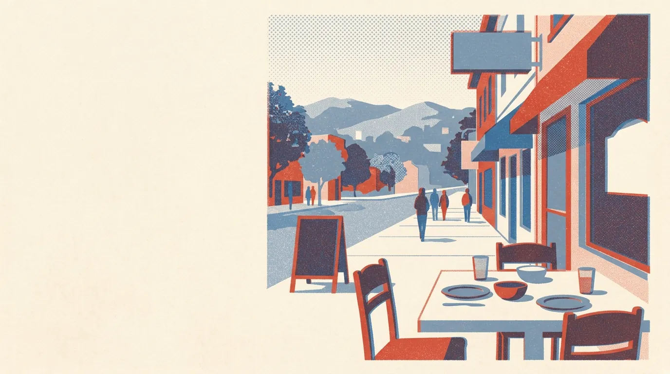 Illustration of restaurants in Berkeley