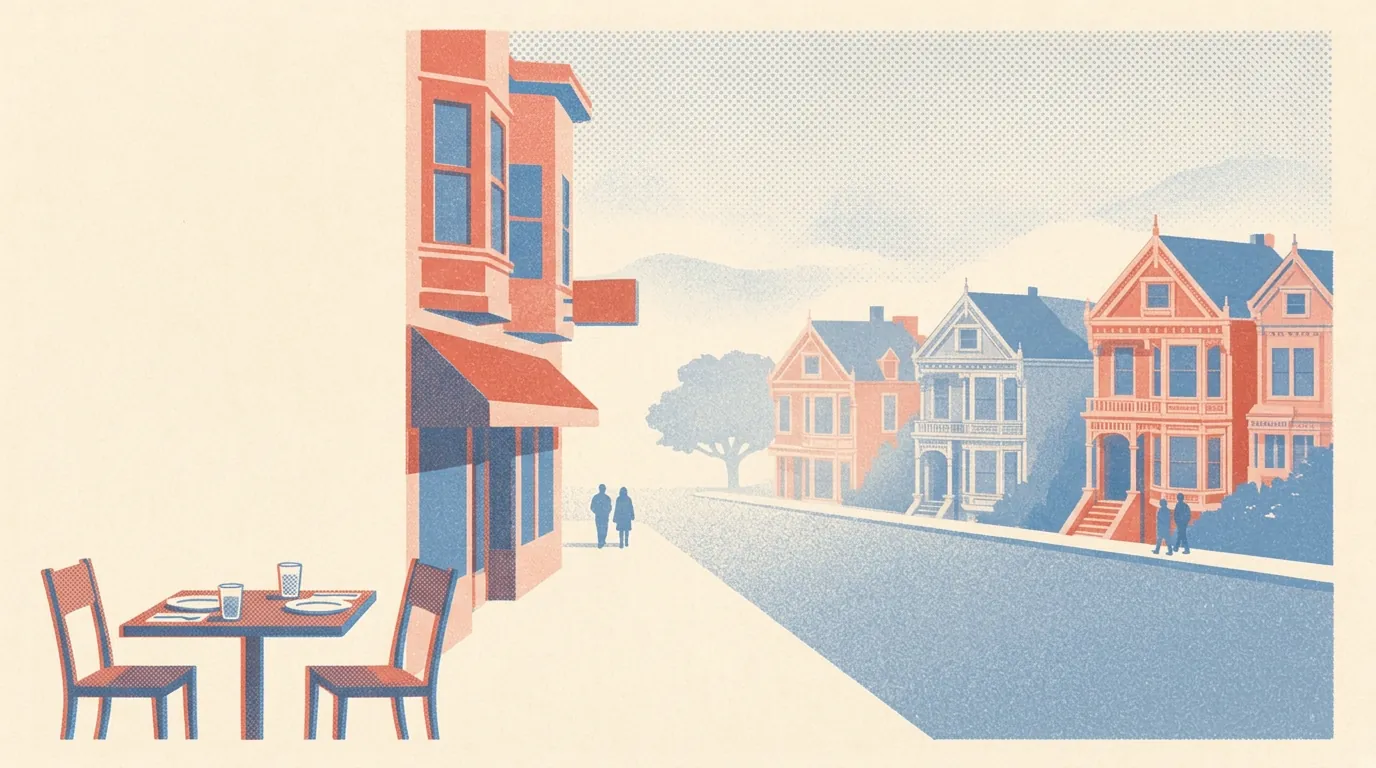 Illustration of restaurants in Inner Richmond