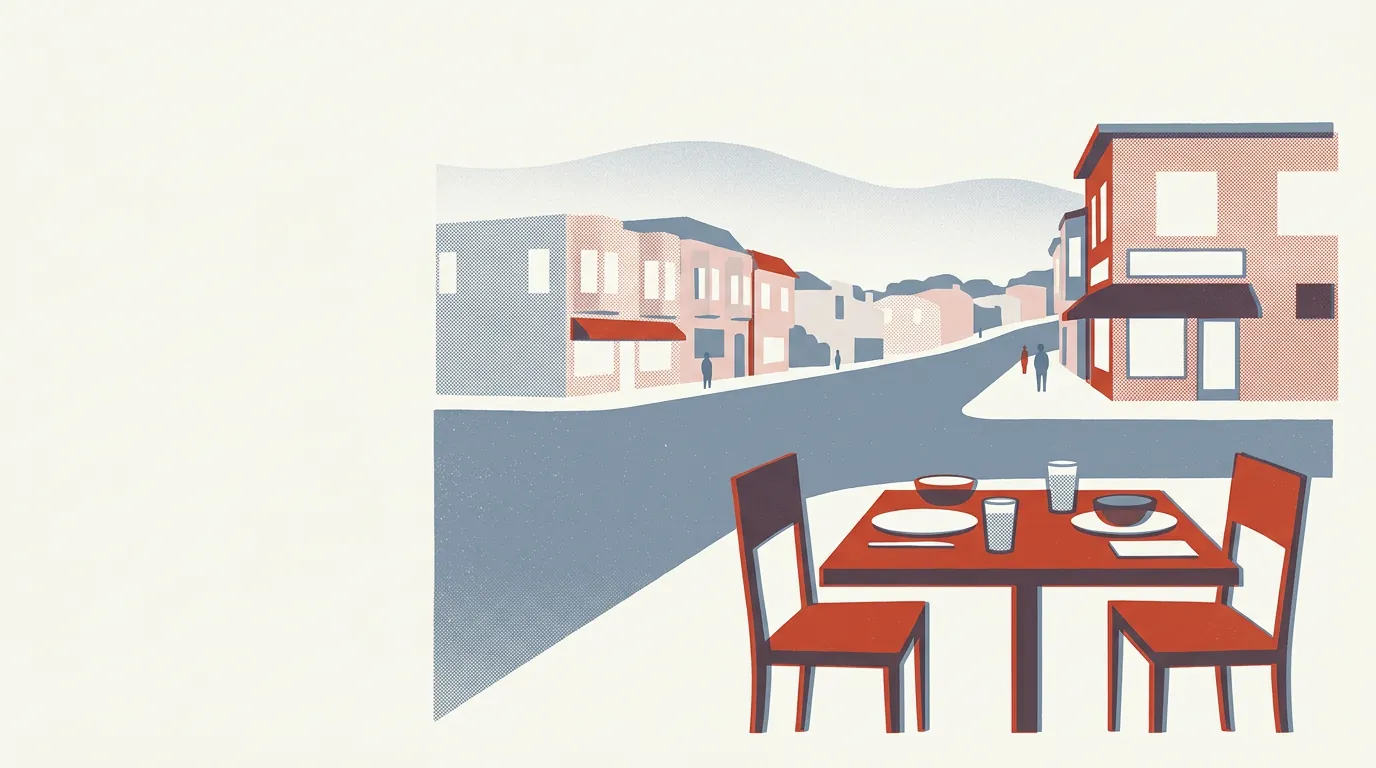 Illustration of restaurants in Inner Sunset