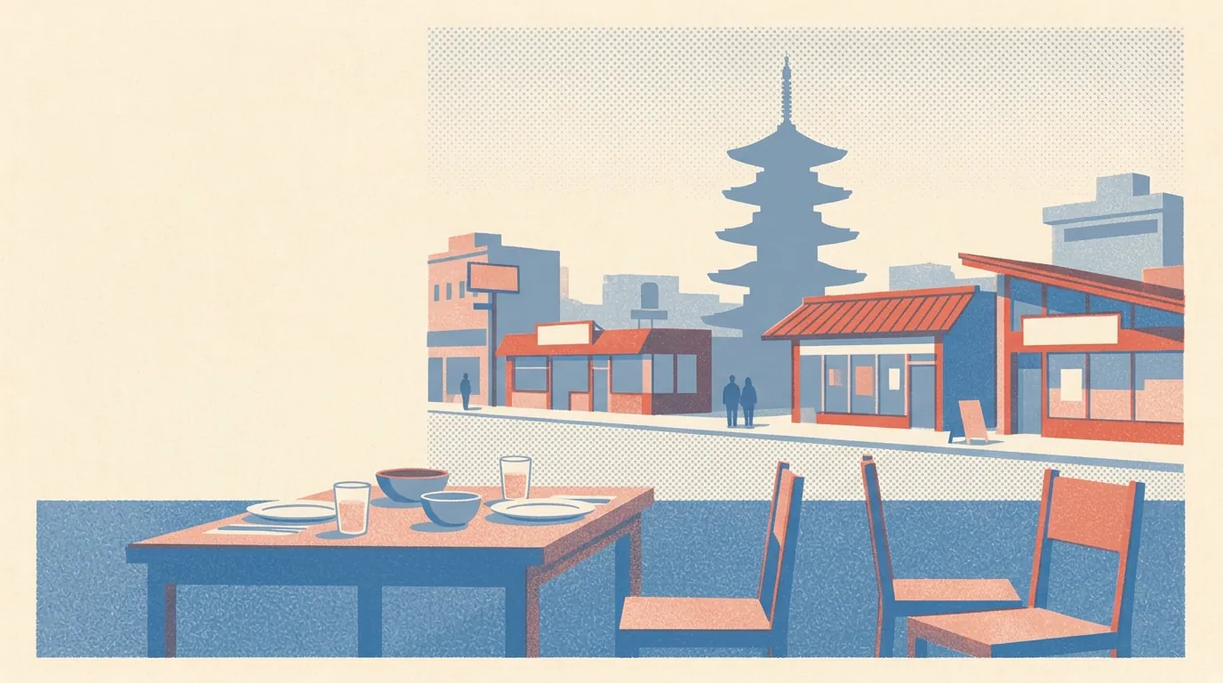 Illustration of restaurants in Japantown