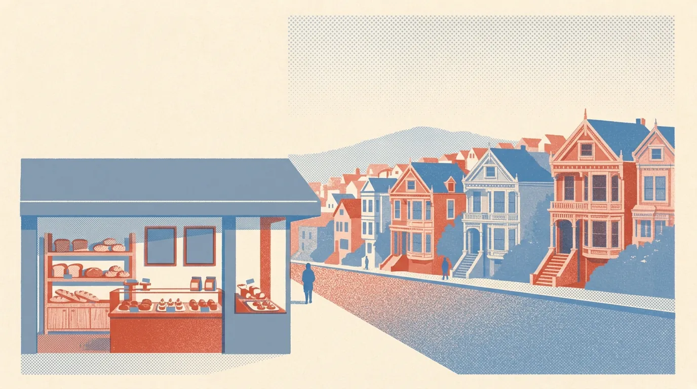 Illustration of bakeries in Noe Valley