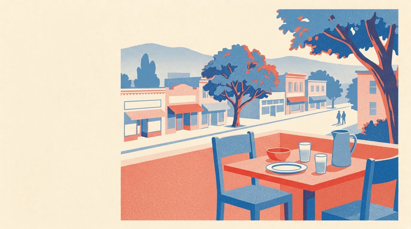 Illustration of restaurants in Oakland