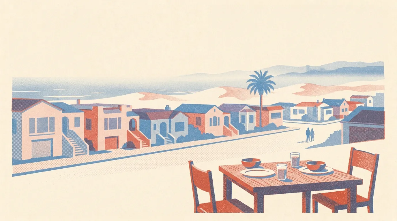 Illustration of restaurants in Outer Sunset
