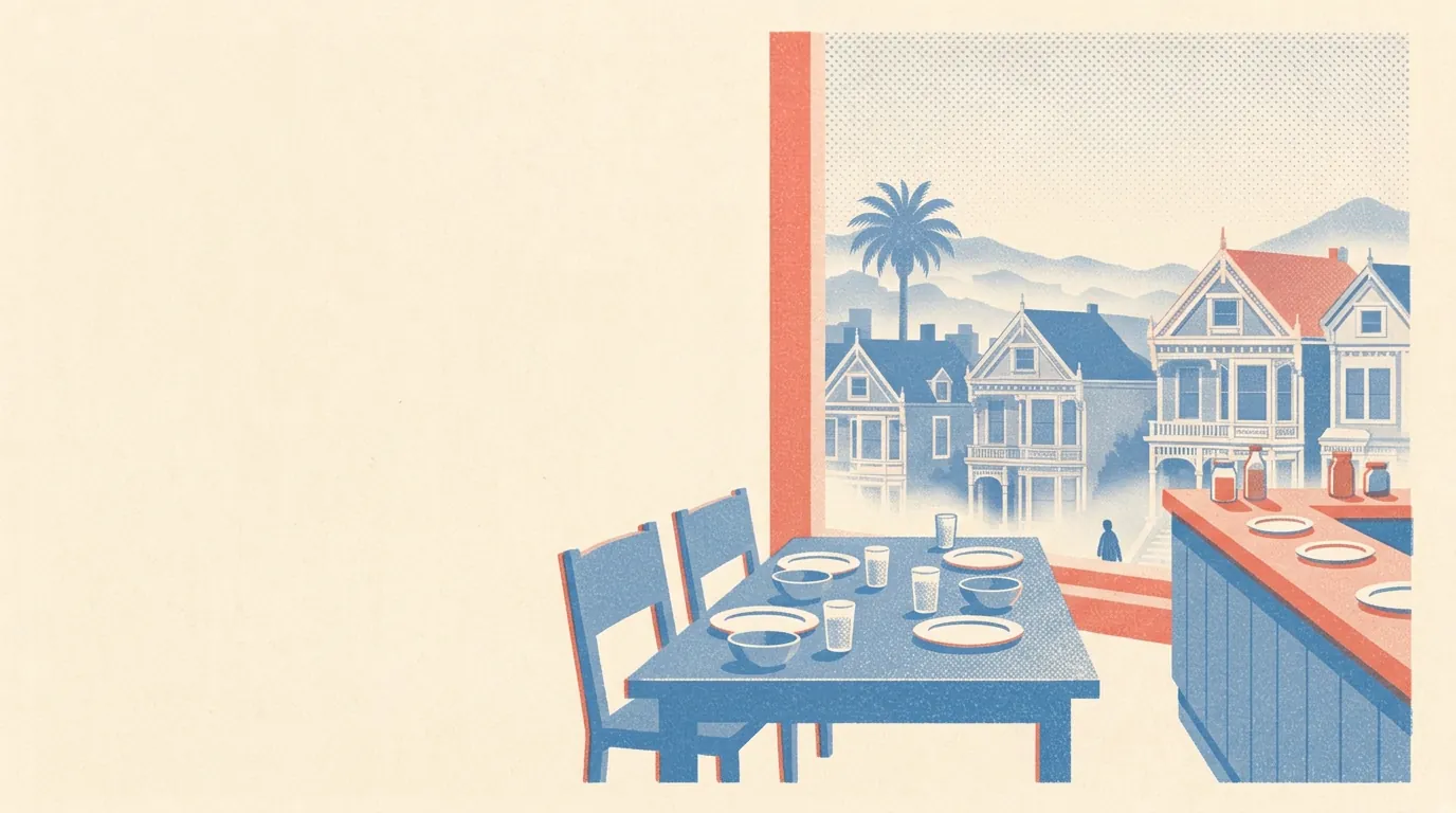 Illustration of restaurants in San Francisco