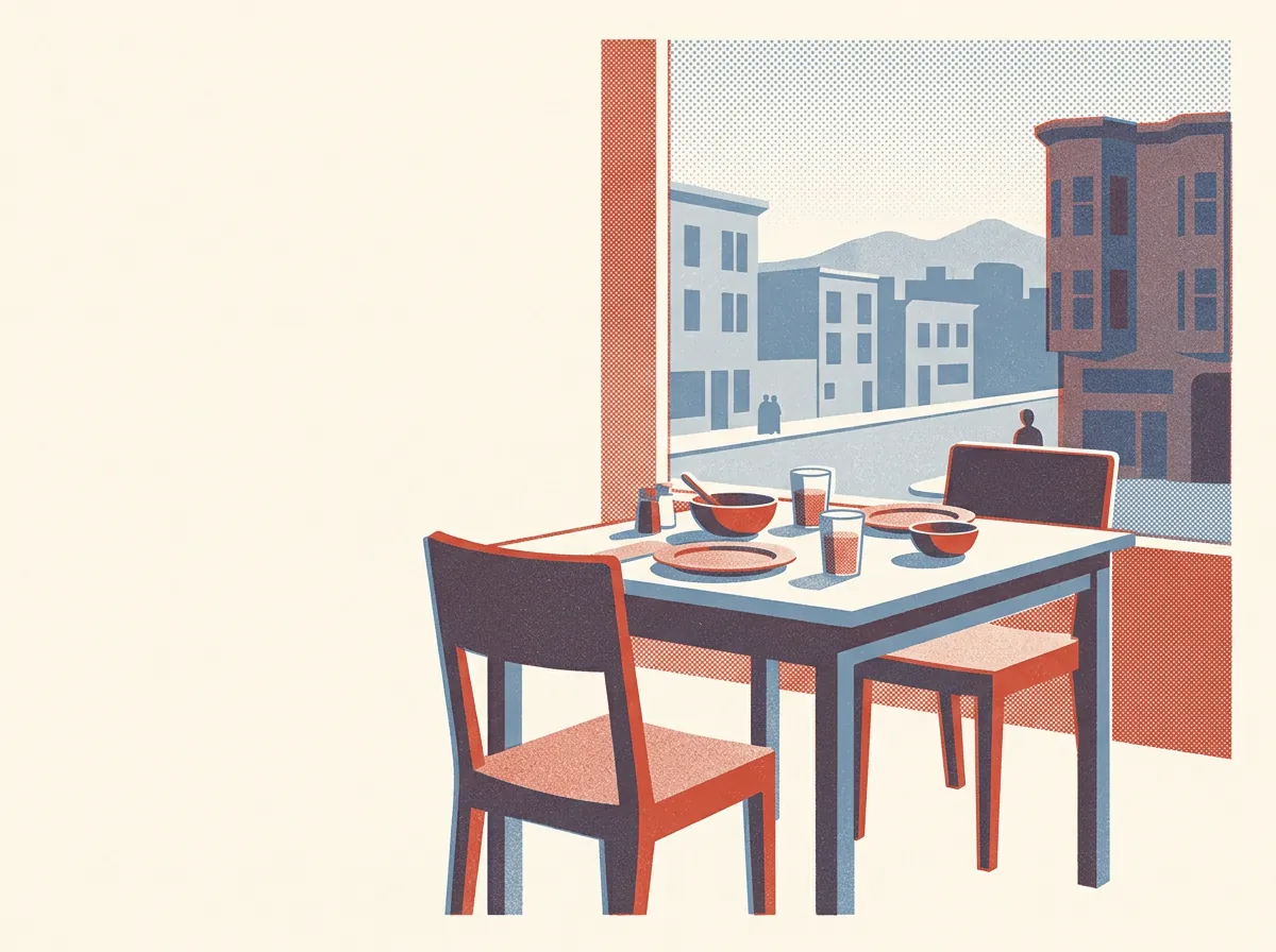 Illustration of restaurants in Lower Pacific Heights