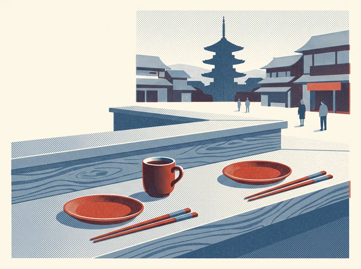 Illustration of Japanese restaurants in Japantown