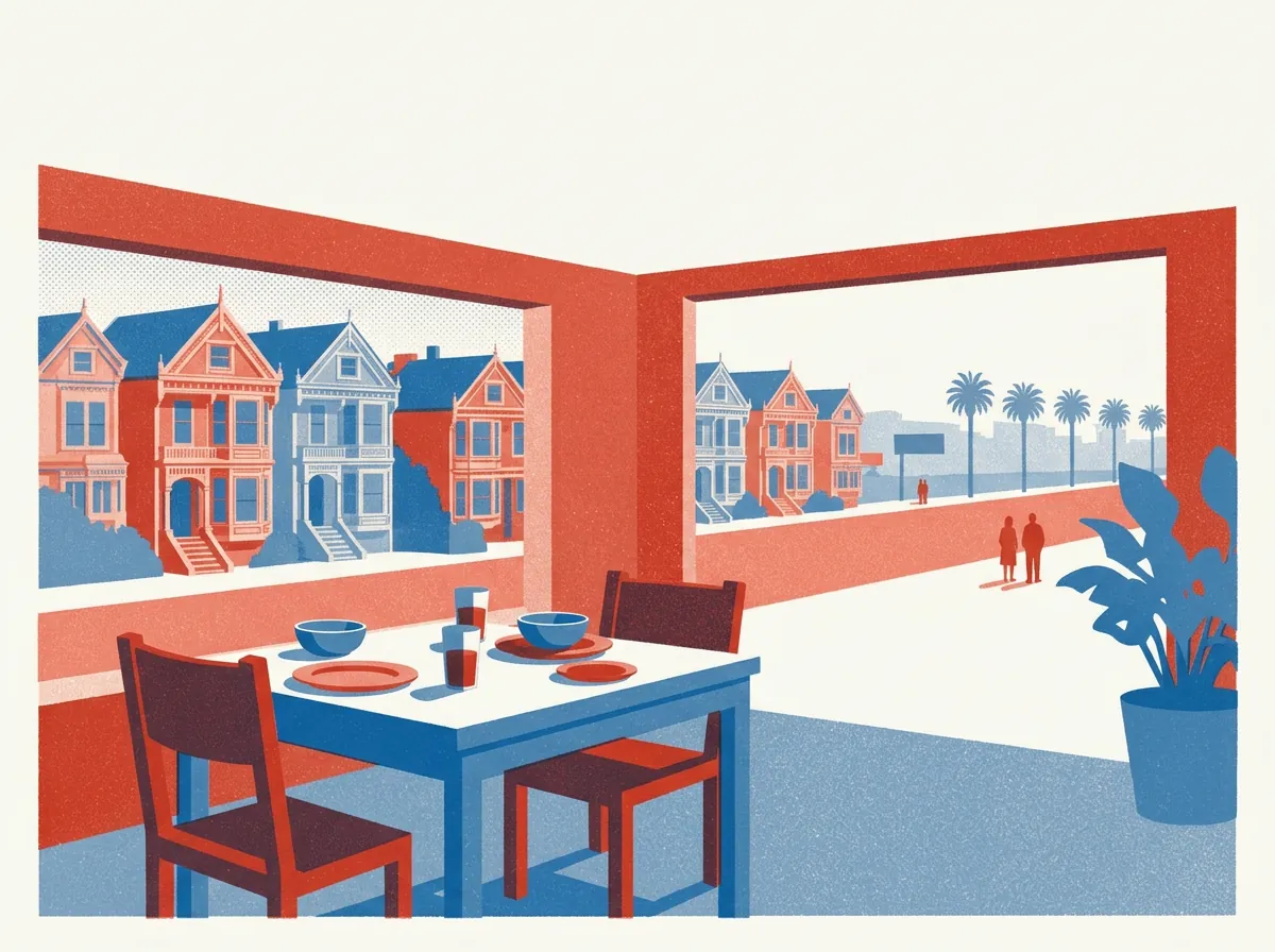 Illustration of restaurants in Fillmore District