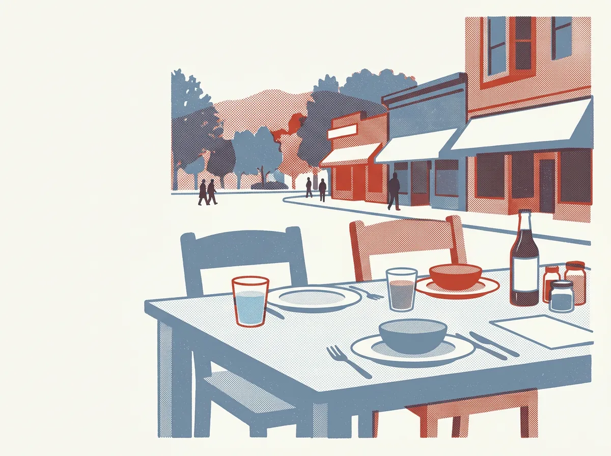 Illustration of restaurants in Berkeley