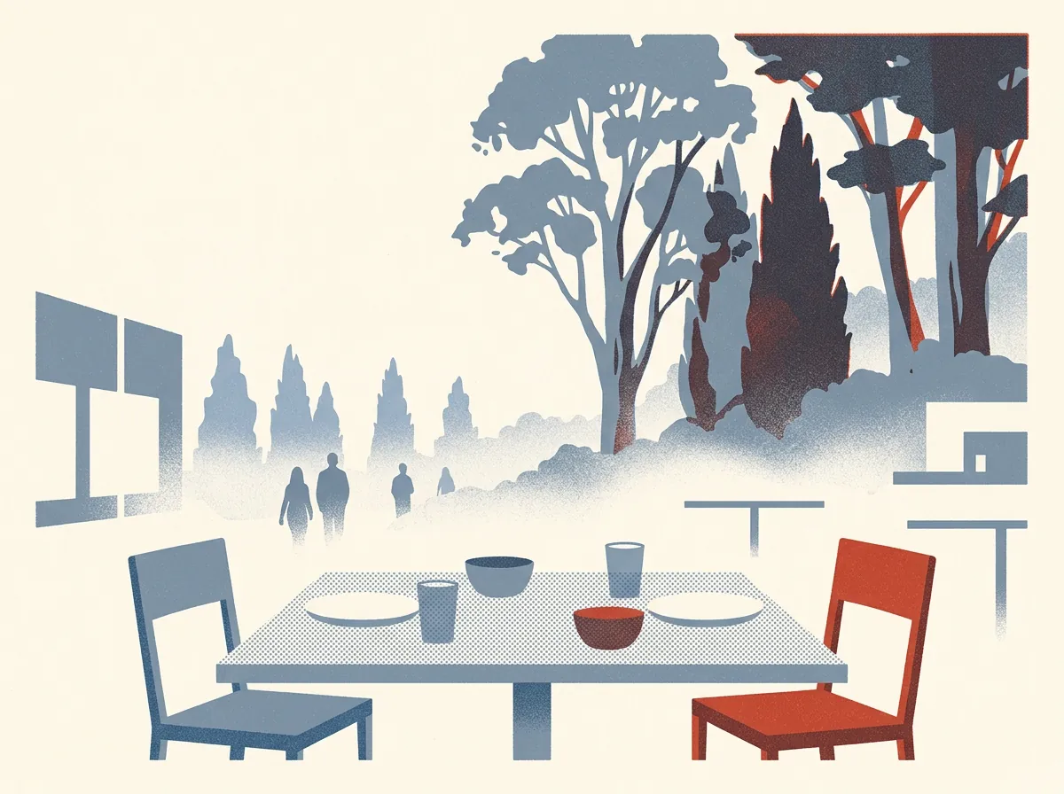 Illustration of restaurants in Presidio