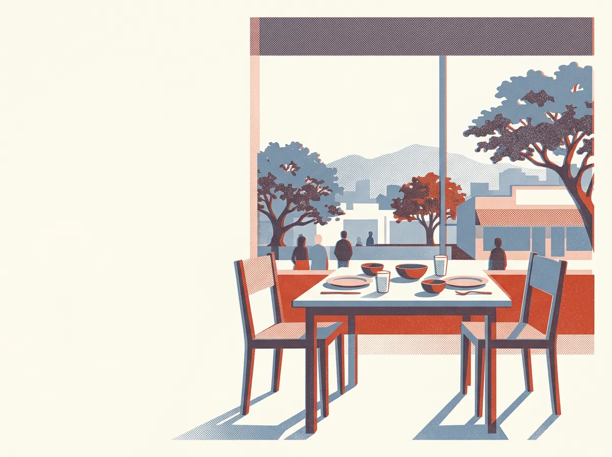 Illustration of restaurants in Oakland