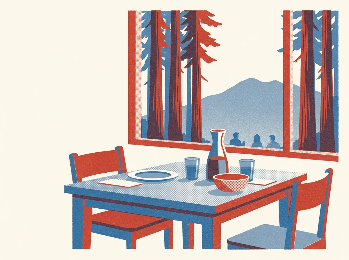 Illustration of restaurants in Mill Valley