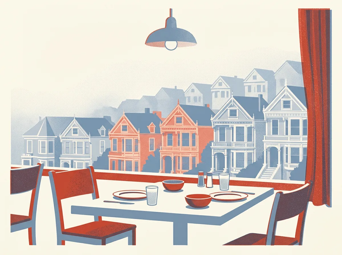 Illustration of restaurants in Inner Richmond