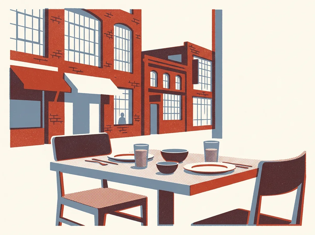Illustration of restaurants in SoMa