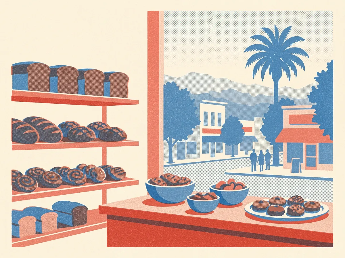Illustration of bakeries in Piedmont Ave