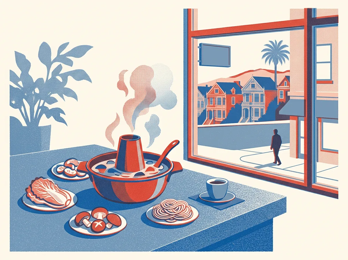Illustration of hot pot restaurants in Castro