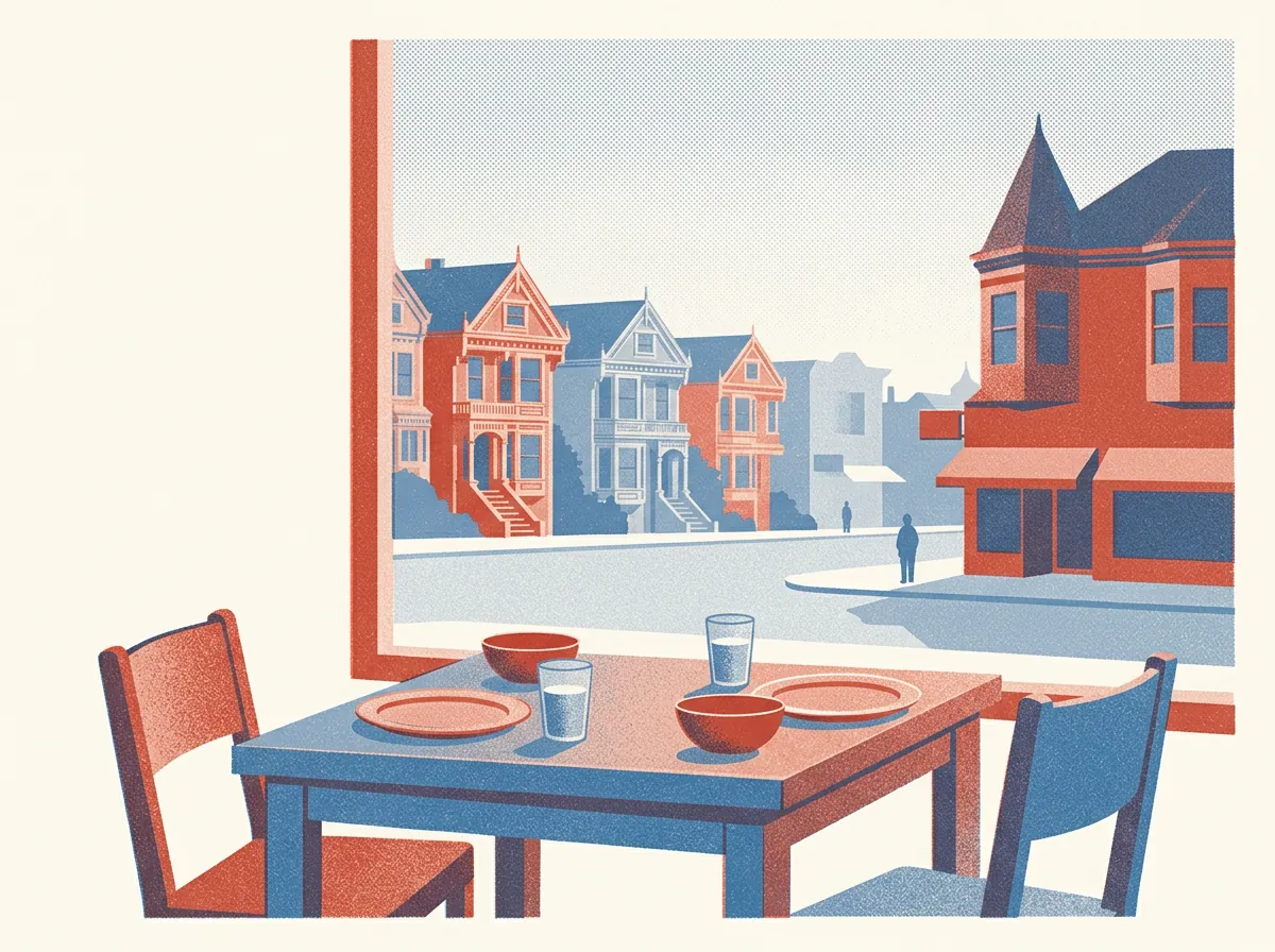 Illustration of restaurants in Laurel Heights