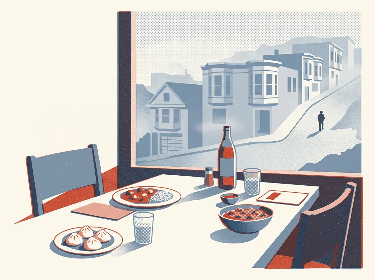 Illustration of Nepalese restaurants in San Francisco
