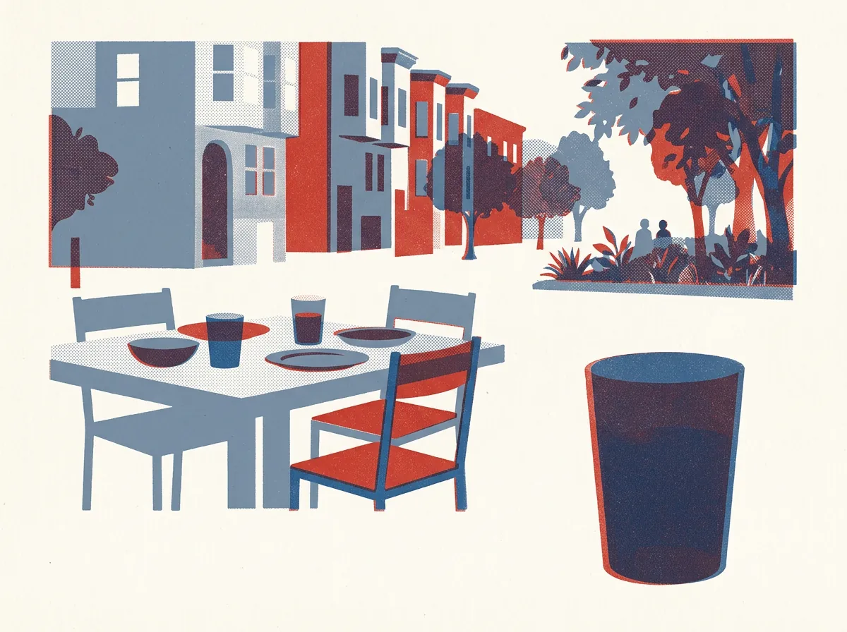 Illustration of restaurants in Hayes Valley